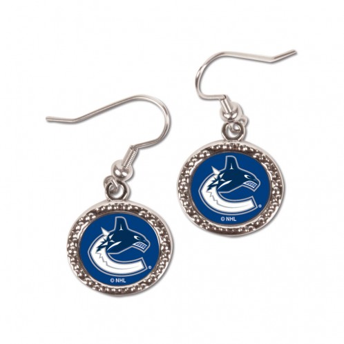 Vancouver Canucks Earrings Round Style - Special Order