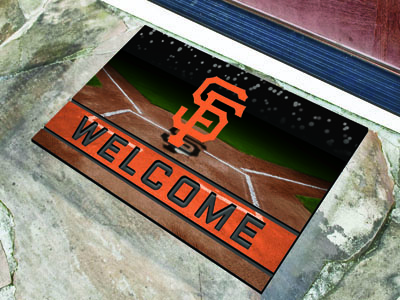 San Francisco Giants Door Mat 18x30 Welcome Crumb Rubber - Special Order