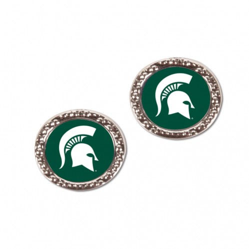 Michigan State Spartans Earrings Post Style - Special Order