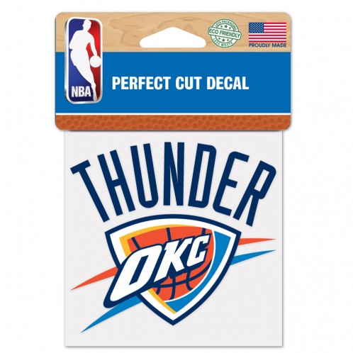 Oklahoma City Thunder Decal 4x4 Perfect Cut Color