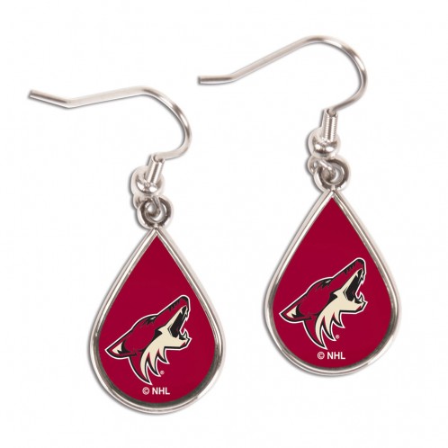 Arizona Coyotes Earrings Tear Drop Style - Special Order