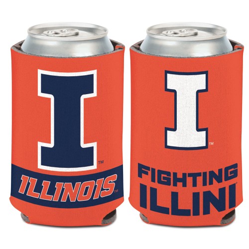 Illinois Fighting Illini Can Cooler Slogan Design Special Order
