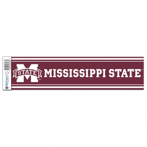 Mississippi State Bulldogs Decal 3x12 Bumper Strip Style - Special Order
