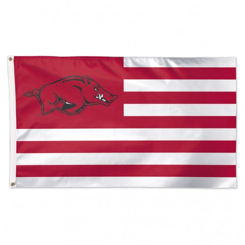 Arkansas Razorbacks Flag 3x5 Deluxe Style Stars and Stripes Design - Special Order