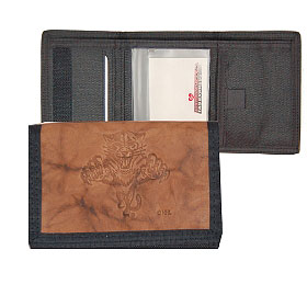 Florida Panthers Leather/Nylon Embossed Tri-Fold Wallet