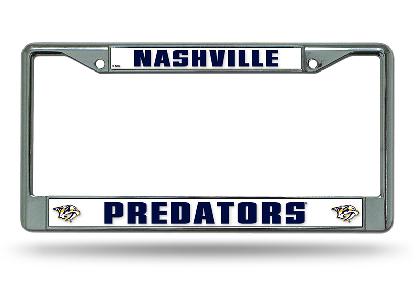 Nashville Predators License Plate Frame Chrome - Special Order