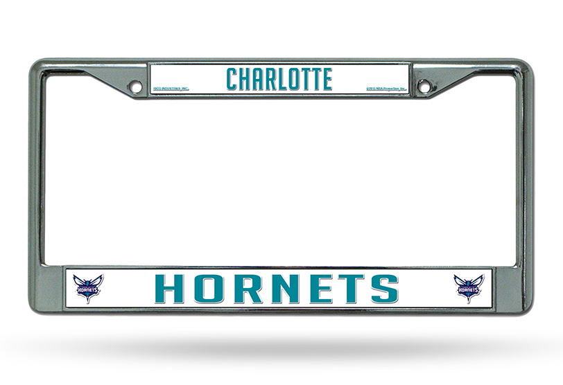 Charlotte Hornets License Plate Frame Chrome - Special Order