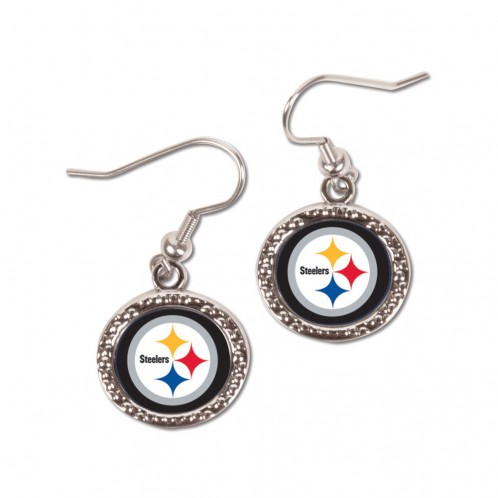 Pittsburgh Steelers Earrings Round Style - Special Order