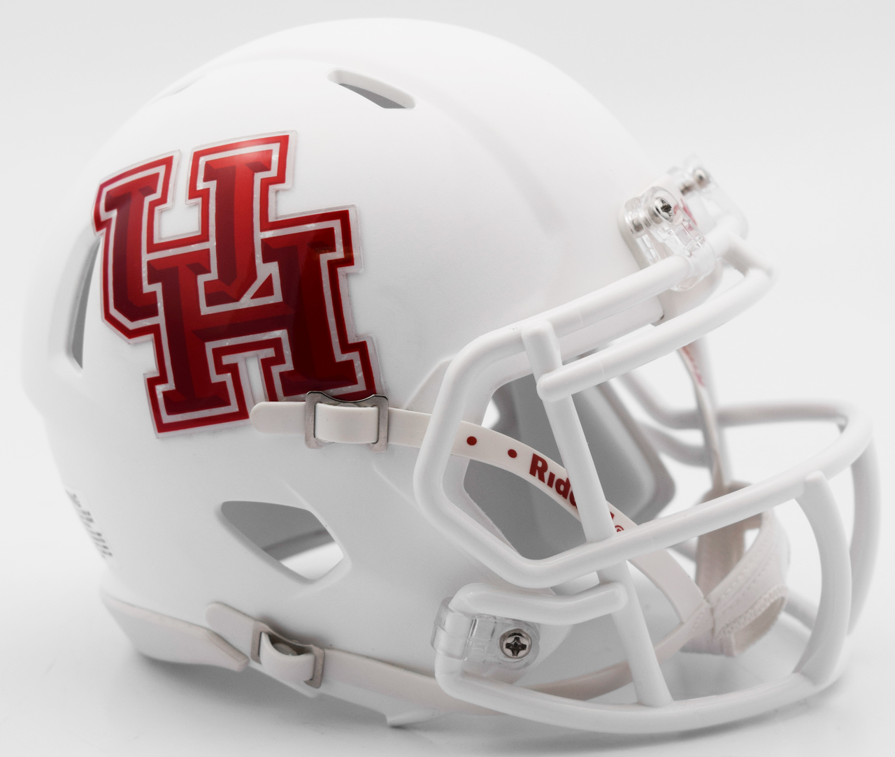 Houston Cougars Helmet Riddell Authentic Full Size Speed Style Matte White - Special Order