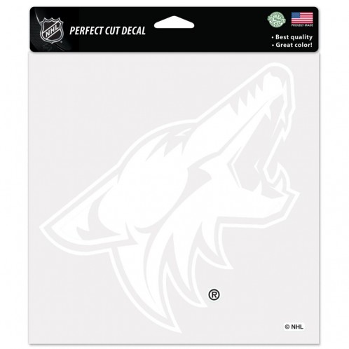 Arizona Coyotes Decal 8x8 Perfect Cut White - Special Order