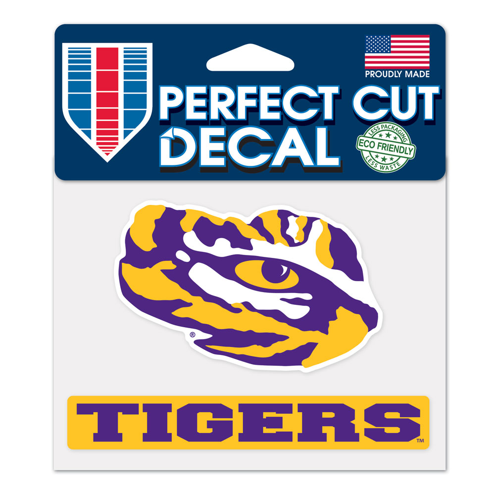 LSU Tigers Decal 4.5x5.75 Perfect Cut Color - Special Order