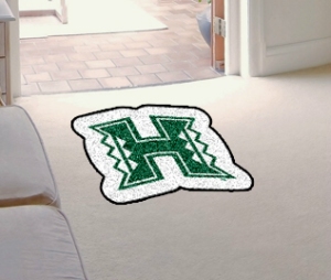 Hawaii Warriors Area Rug - Mascot Style - Special Order