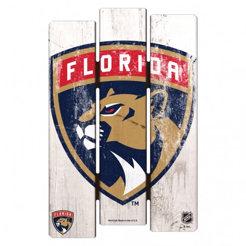 Florida Panthers Sign 11x17 Wood Fence Style - Special Order