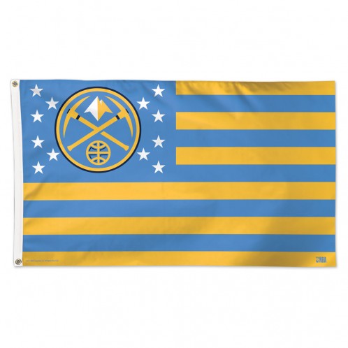 Denver Nuggets Flag 3x5 Deluxe Style Stars and Stripes Design - Special Order