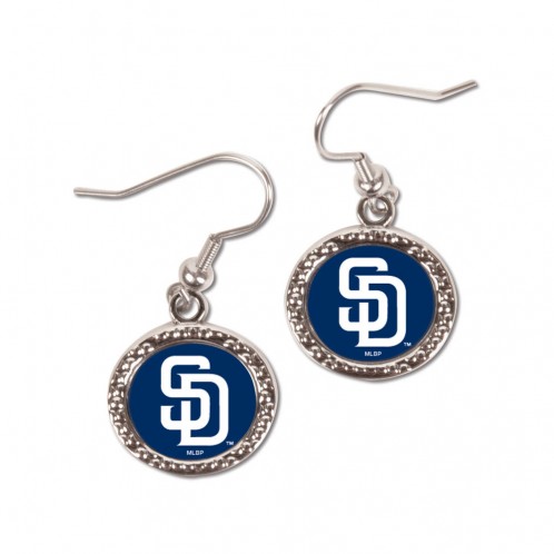 San Diego Padres Earrings Round Design - Special Order