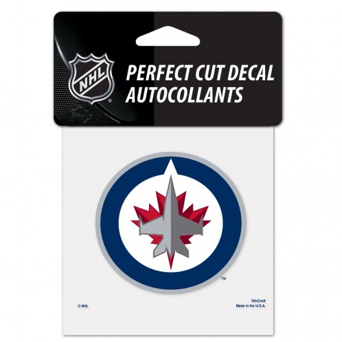 Winnipeg Jets Decal 4x4 Perfect Cut Color - Special Order