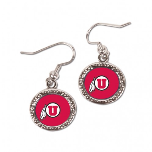 Utah Utes Earrings Round Style - Special Order