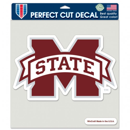 Mississippi State Bulldogs Decal 8x8 Die Cut Color
