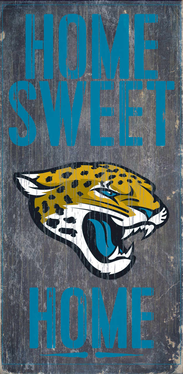 Jacksonville Jaguars Wood Sign - Home Sweet Home 6x12