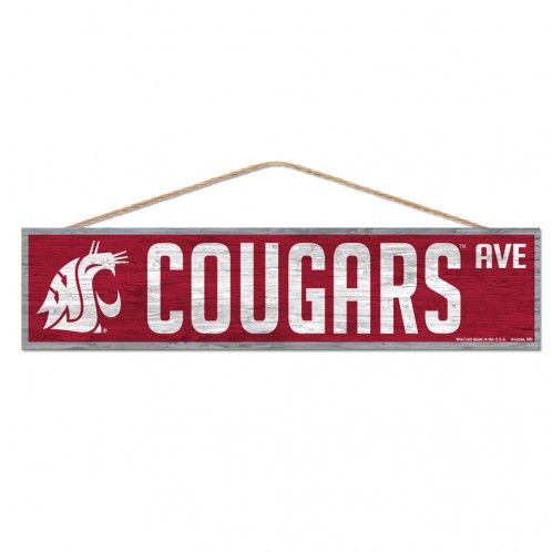 Washington State Cougars Sign 4x17 Wood Avenue Design - Special Order